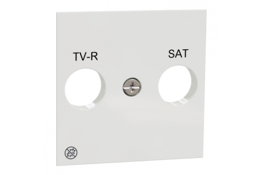 Placa priza R-TV/SAT alb antibacterian