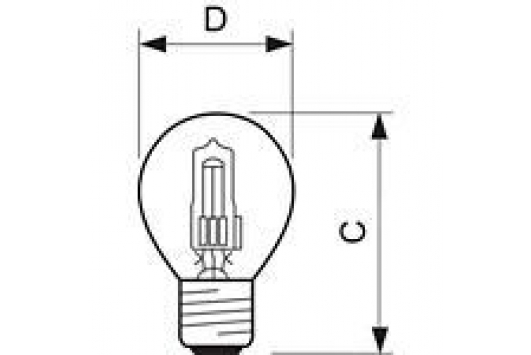 Lampa cu halogen EcoClassic 28W E27 230V P45 CL  