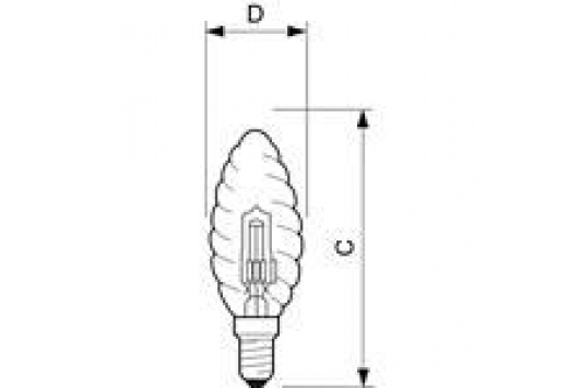 Lampa cu halogen EcoClassic 42W E14 230V BW35 CL  