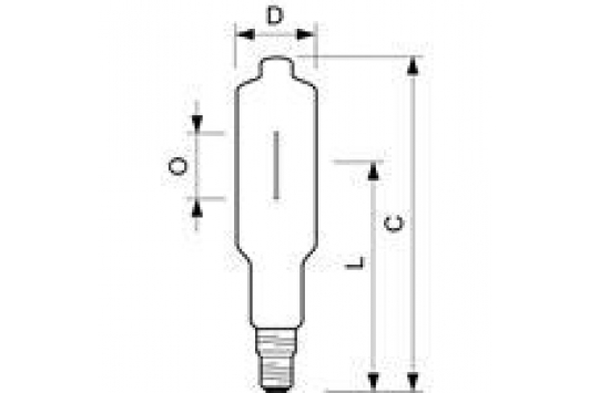Lampa cu halogenuri metalice HPI-T 2000W/642 E40 380V CRP/4  