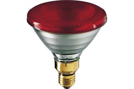 Lampa reflectoare InfraRosu Industrial Incandescent PAR38 IR 175W E27 230V Rosu