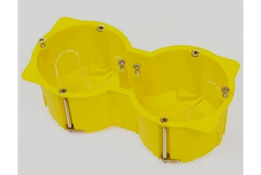 Doze de intrerupatoare pentru placi de gips-carton - dublu F 65 2 galben 