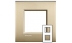 Rama rectangulara LivingLight 2x2M, 71mm Auriu satinat 