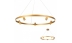Suspensie Redo Summit, auriu periat, LED, 44W+20W, 3640 lumeni, alb cald 3000K, D.100 cm